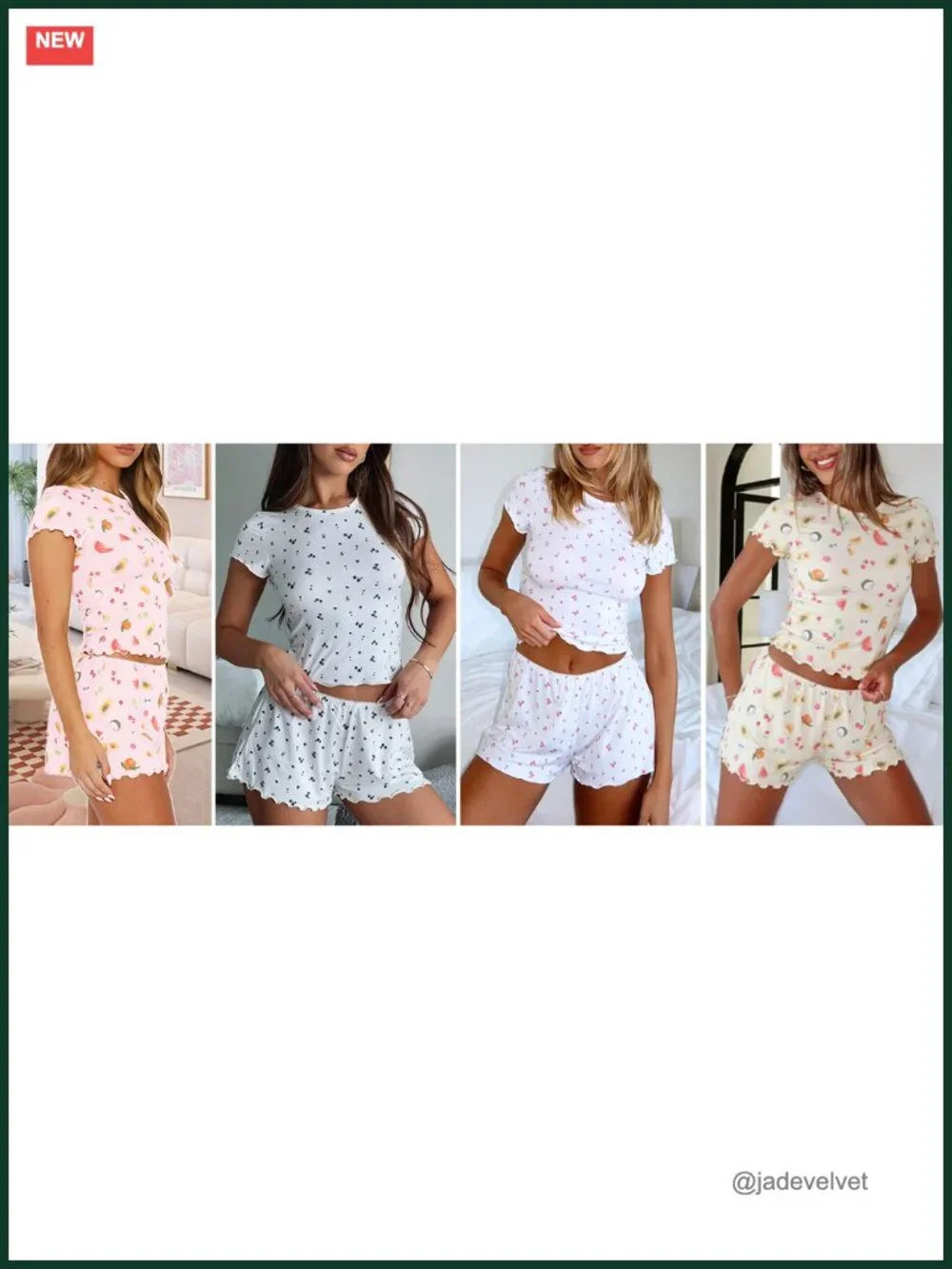 Womens Pajama Sets 2 Piece Short Sleeve Pjs Set Sleepwear